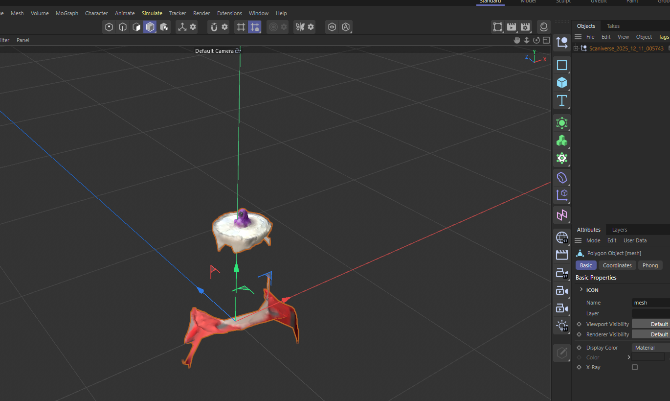 Activity 2 Scaniverse and Cinema 4D proccess work